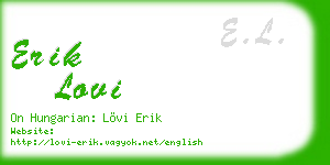 erik lovi business card